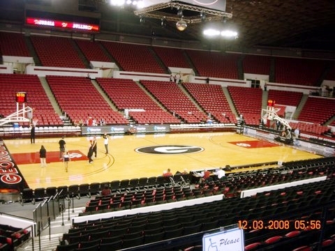 Stegeman Coliseum set for basketball.